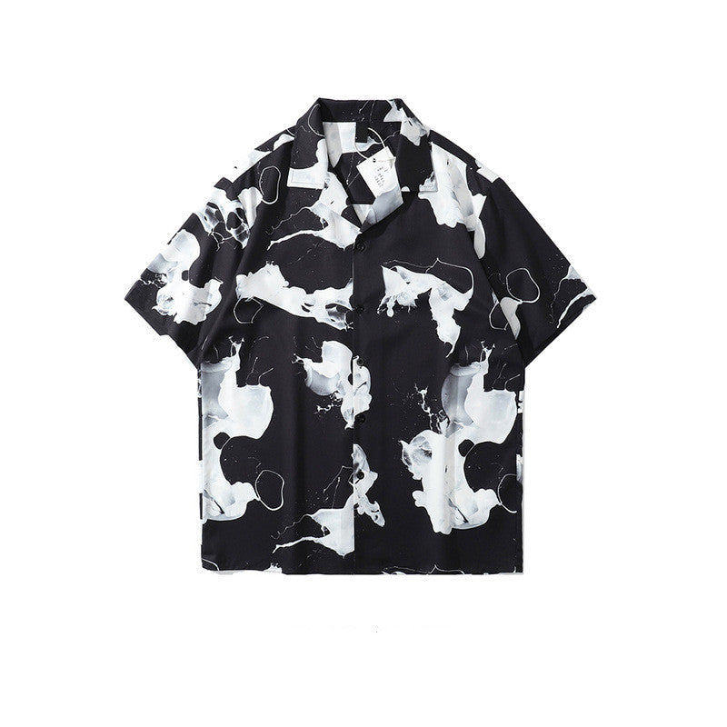 Color shirt men and women drop shoulder shirt short sleeve