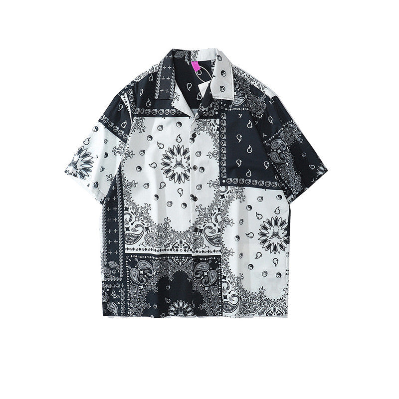 Color shirt men and women drop shoulder shirt short sleeve